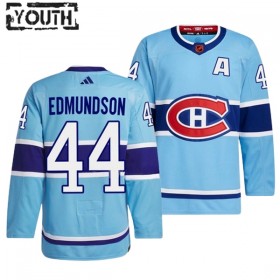 Montreal Canadiens Hockeydrakt Joel Edmundson 44 2022-23 Blå Reverse Retro 2.0 Adidas Authentic - Barn